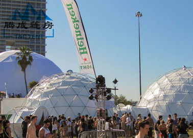 Double tente PVC-enduite de haute résistance d'ombre de dôme de textile de polyester pour des expositions de large échelle