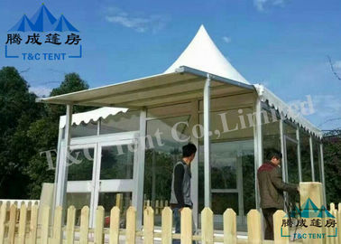 Tente de Bell transparente galvanisée d'hôtel avec les murs mous/murs de verre de PVC de taille