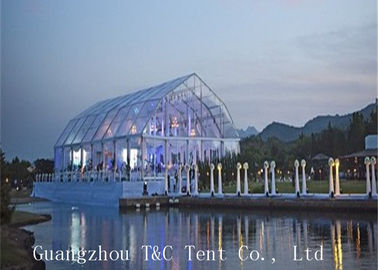 Tente de partie de restaurant ou de jardin 20x40, tente extérieure d'événement d'espace libre avec le toit transparent de PVC
