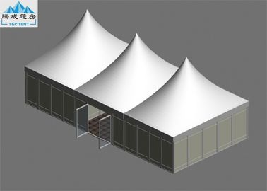 Grande tente d'entrepôt de toit blanc, tente colorée de belvédère de pagoda de mur de PVC de cadre en aluminium pour le festival