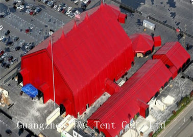 Structure métallique de cadre léger de tentes d'événement de mariage de couleur rouge avec le mur de panneau &quot;sandwich&quot;