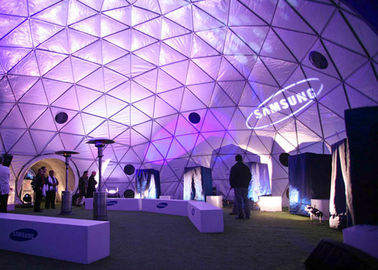 tente en aluminium extérieure spéciale lourde de dôme géodésique de diamètre de 8m, grande tente de dôme
