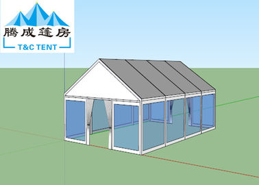 Tente imperméable d'auvent de cadre en aluminium de 1000 personnes, tente blanche de mariage avec la décoration transparente